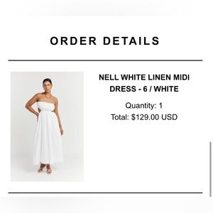 DISSH strapless linen dress in white